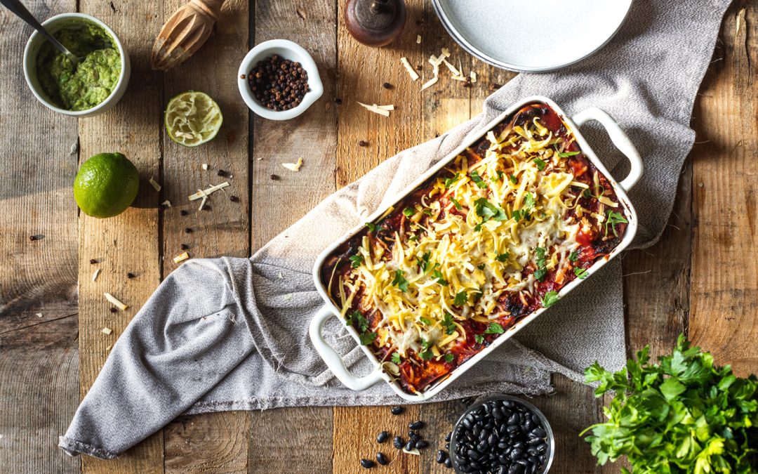 Vegan Black Bean Enchiladas